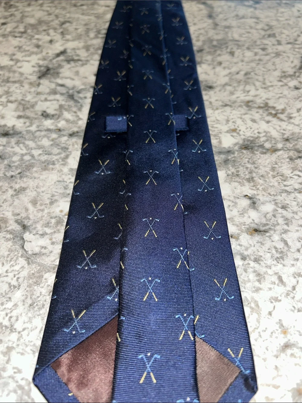 J. Crew Navy Tie with Subtle Light Blue Motif